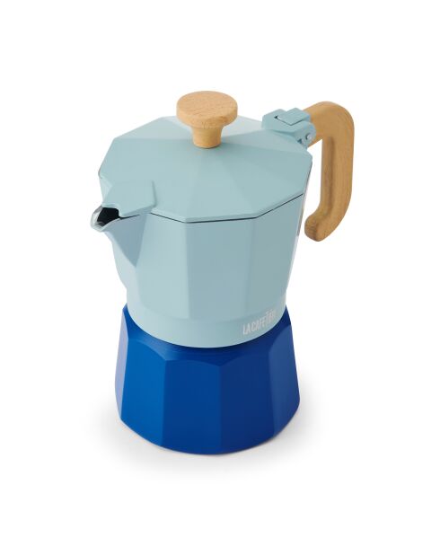 Cafetière italienne 3 tasses LC bicolore bleue- 150 ml