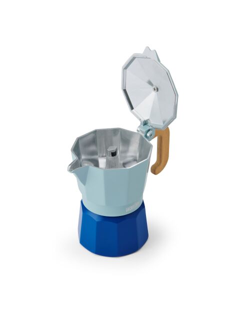 Cafetière italienne 3 tasses LC bicolore bleue- 150 ml