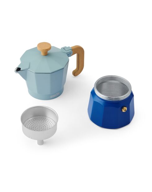 Cafetière italienne 3 tasses LC bicolore bleue- 150 ml