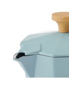 Cafetière italienne 3 tasses LC bicolore bleue- 150 ml