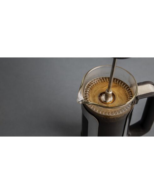 LC Roma French Press Kaffeebereiter für 3 Tassen, silberner Edelstahl, 350 ml