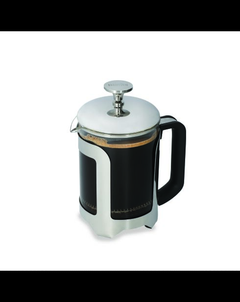 LC Roma French Press Kaffeebereiter für 4 Tassen, silberner Edelstahl, 650 ml