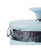 LC Pisa 8-kops koffiezetapparaat voor Franse pers met blauwe houten handgreep - 1L