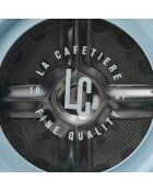 LC Pisa 8-kops koffiezetapparaat voor Franse pers met blauwe houten handgreep - 1L