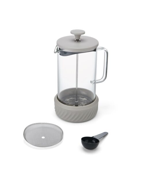 LC Zero Cream French Press Kaffeebereiter für 8 Tassen, 1 l
