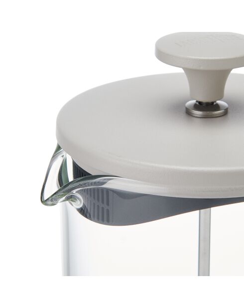 LC Zero Cream French Press Kaffeebereiter für 8 Tassen, 1 l