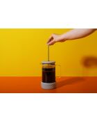 LC Zero Cream French Press Kaffeebereiter für 8 Tassen, 1 l