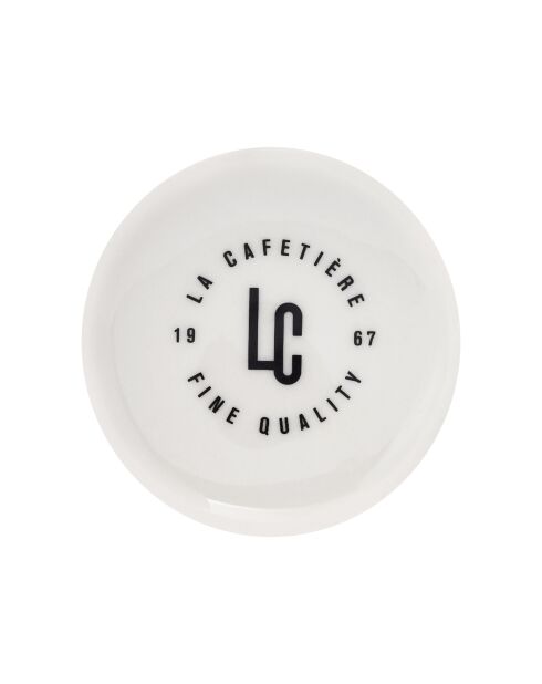 Tazza da caffè espresso in ceramica LC, motivo floreale blu - 120ml