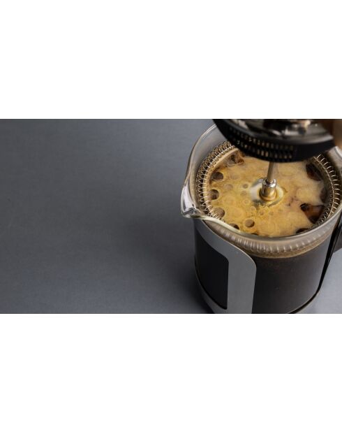 LC Roma French Press Kaffeebereiter für 4 Tassen, silberner Edelstahl, 650 ml