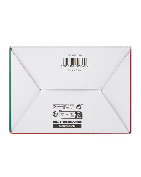 Cafetière italienne 3 tasses LC bicolore bleue- 150 ml