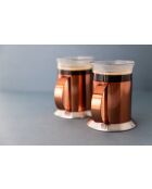 Set di 2 bicchieri in vetro LC rame - 300 ml