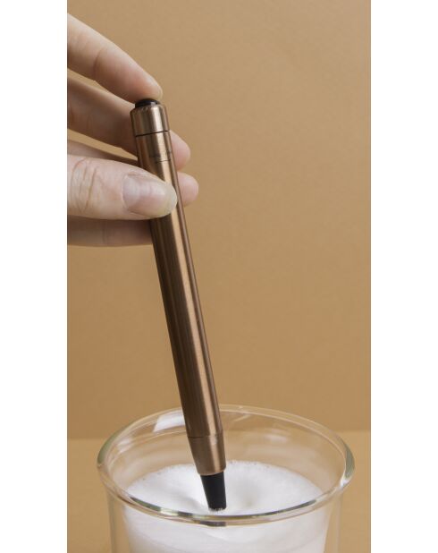 LC Drinks Schäumer aus verkupfertem Stahl, 19,5 x 2 cm