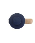 LC Pisa French Press Kaffeemaschine für 3 Tassen mit marineblauem Holzgriff, 11,3 x 7 x 16,5 cm