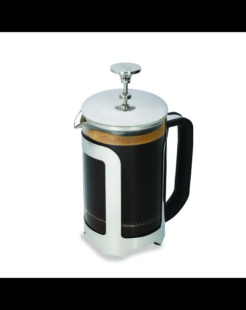 LC Roma French Press Kaffeebereiter für 6 Tassen, silberner Edelstahl, 850 ml