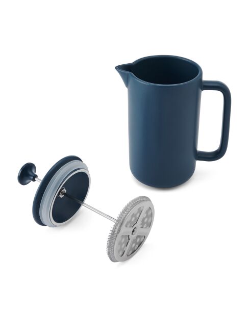 LC Arezzo French Press Kaffeebereiter für 8 Tassen, Marineblau, 1000 ml