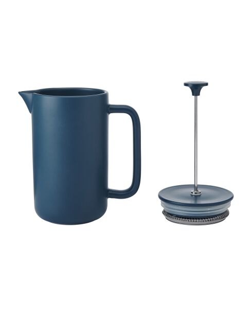 LC Arezzo French Press Kaffeebereiter für 8 Tassen, Marineblau, 1000 ml