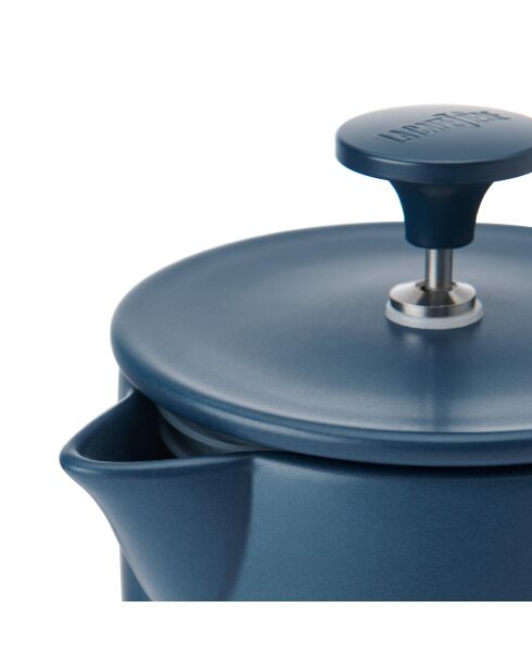 LC Arezzo French Press Kaffeebereiter für 8 Tassen, Marineblau, 1000 ml
