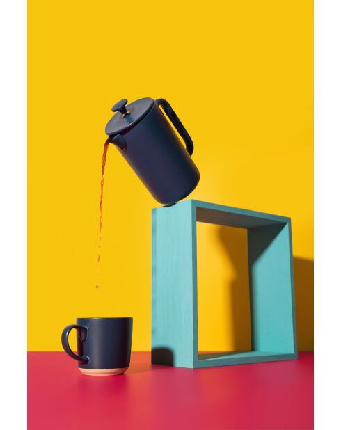 LC Arezzo French Press Kaffeebereiter für 8 Tassen, Marineblau, 1000 ml