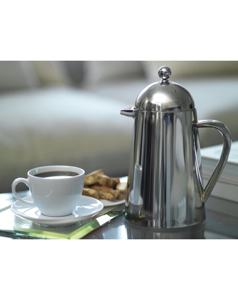 LC Havana Kaffeebereiter aus Edelstahl, doppelwandig, für 8 Tassen, 1 l, Silber