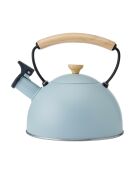 Bollitore a fischietto LC con manico in legno blu - 1,6L