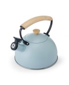 Bollitore a fischietto LC con manico in legno blu - 1,6L