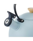 Bollitore a fischietto LC con manico in legno blu - 1,6L