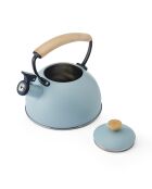 Bollitore a fischietto LC con manico in legno blu - 1,6L