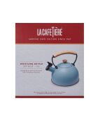 Bollitore a fischietto LC con manico in legno blu - 1,6L