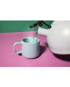 Bollitore a fischietto LC con manico in legno blu - 1,6L