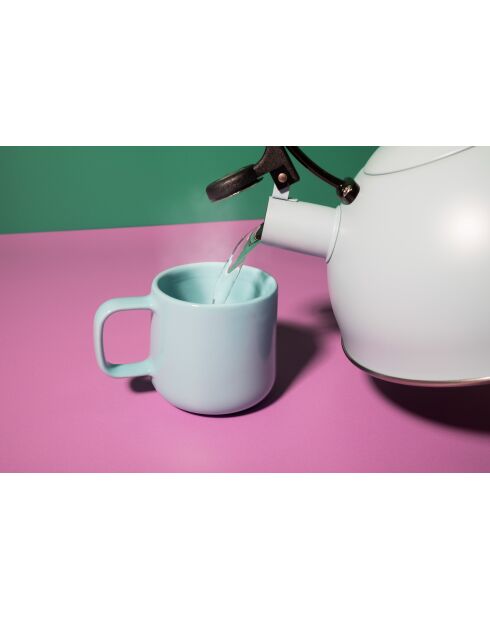 Bollitore a fischietto LC con manico in legno blu - 1,6L