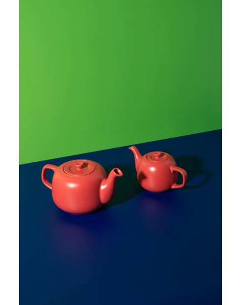 Théière en céramique rouge LC - 1.2L