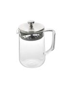 Transparente LC-Glas-Teekanne für 4 Tassen, lose Blätter — 1 l