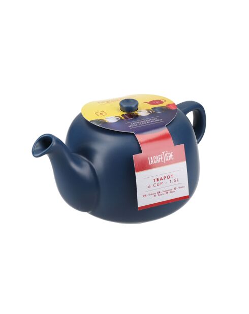 Théière en céramique LC bleue - 1.5L