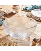 Insalatiera in vetro Pampille trasparente - 24 cm