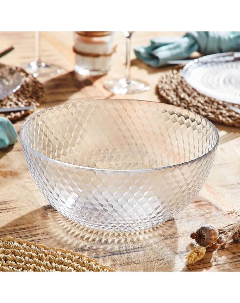 Insalatiera in vetro Pampille trasparente - 24 cm