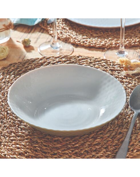 6 piatti da minestra Pampille grigi — 20 cm