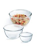 Set di 3 insalatiere trasparenti 12, 18 e Cocoon - 24 cm