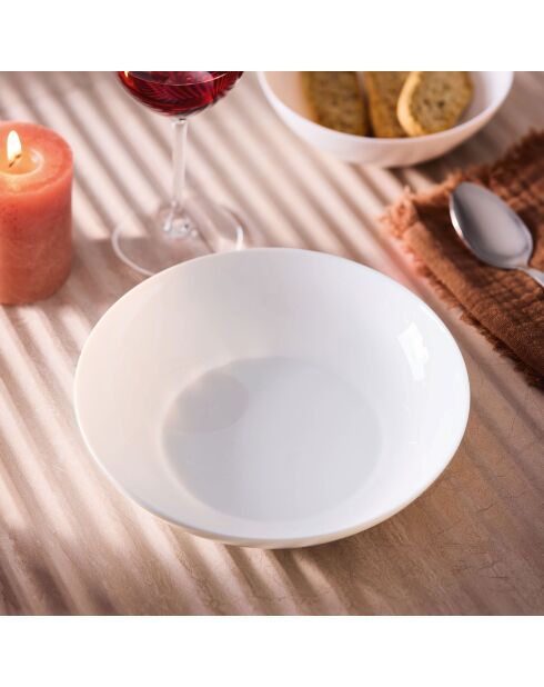 6 piatti da fondo bianchi Apy - 20 cm