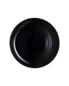 6 piatti piani Pampille neri — 25 cm