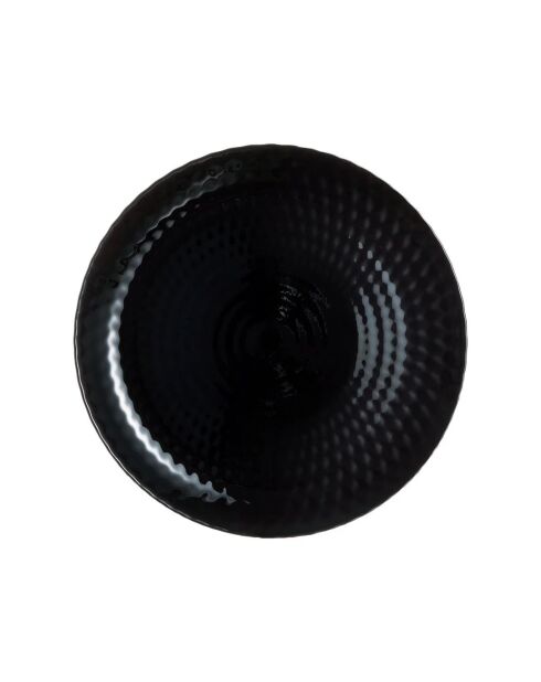 6 piatti piani Pampille neri — 25 cm