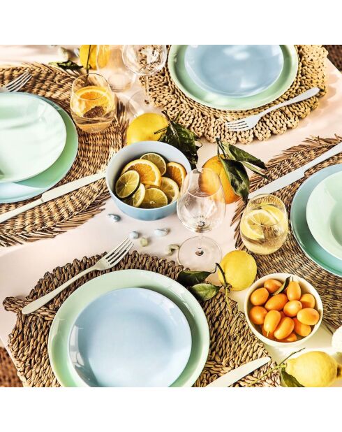 6 piatti da dessert Diwali Paradise blu - 19 cm