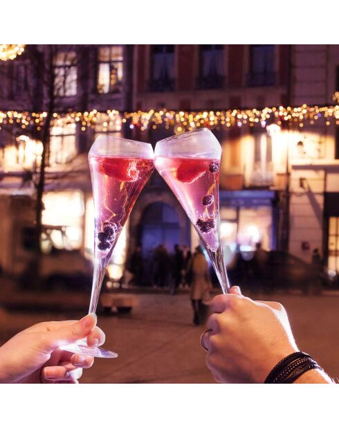 Set di calici e flute da champagne trasparenti Open Up