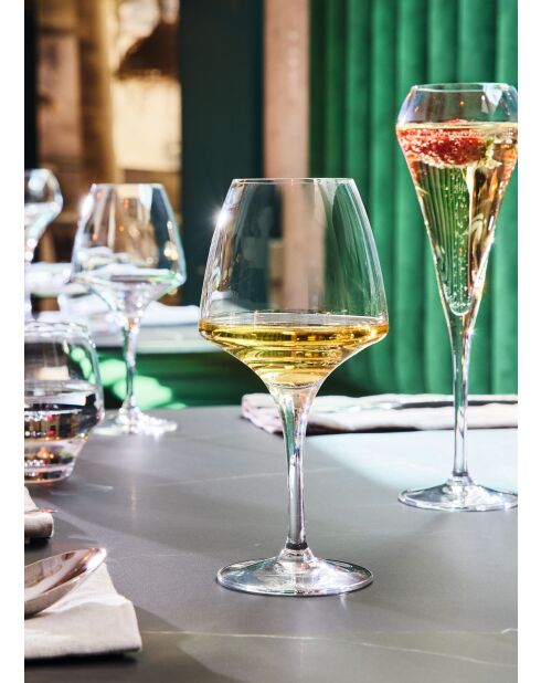 Set di calici e flute da champagne trasparenti Open Up