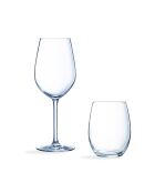 Set Sequence in vetro trasparente (calici e bicchieri da acqua) - 12 pezzi