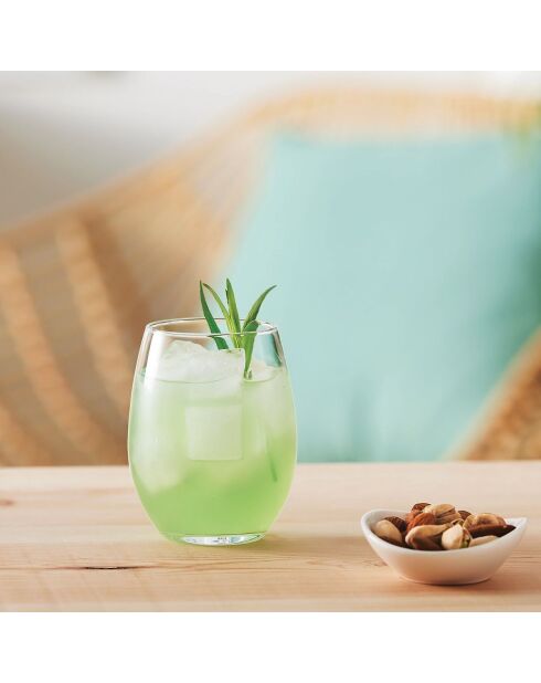 Set Sequence in vetro trasparente (calici e bicchieri da acqua) - 12 pezzi