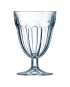 6 bicchieri trasparenti con stelo romano - 21 cl