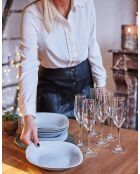 6 piatti da minestra Carine grigi - 21 cm