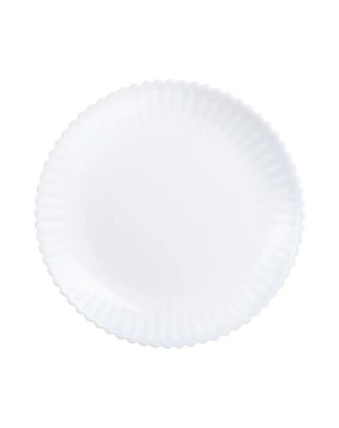 6 piatti da dessert Bloom bianchi - 19 cm