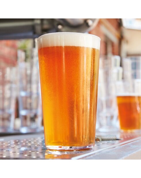 6 bicchieri da bar conici trasparenti - 64 cl