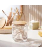Tarro Nova de vidrio transparente con tapa de bambú - 0.75L